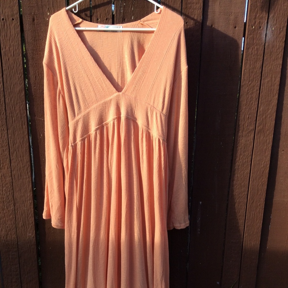 peach dress